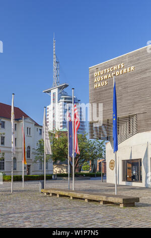 German Emigration Center in the new port of Bremerhaven, Hanseatic City Bremen, North Sea coast, Northern Germany, Germany, Europe Stock Photo