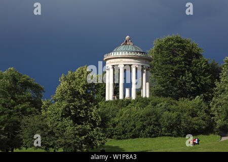 Monopteros, English Garden, Englischer Garten, Munich, Bavaria, Germany Stock Photo