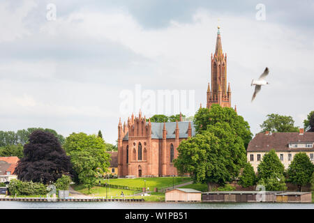 Church of Malchow, monastery of Malchow, today home of an organ museum, Mecklenburg lakes, Mecklenburg lake district, Mecklenburg-West Pomerania, Germ Stock Photo