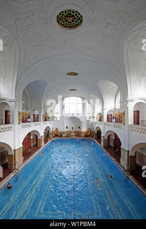 Art Deco swimming pool at Muellersches Volksbad, Haidhausen, Munich, Upper Bavaria, Bavaria, Germany Stock Photo
