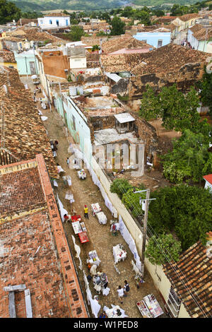 Panoramic view over Trinidad, Cuba Stock Photo