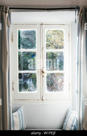 Old light-flooded Shabby Chic Door, Liguria, Italy, Europe Stock Photo