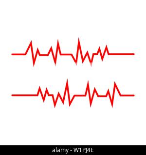 Pulse line ilustration vector template Stock Vector