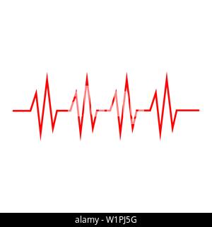 Pulse line ilustration vector template Stock Vector