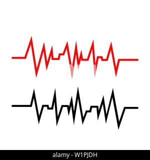 Pulse line ilustration vector template Stock Vector