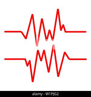 Pulse line ilustration vector template Stock Vector
