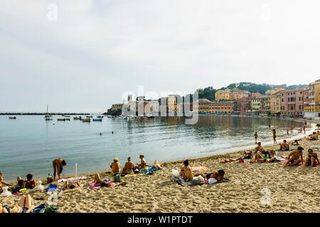 Baia del Silenzio, Sestri Levante, province Genoa, Riveria di Levante, Liguria, Italy Stock Photo