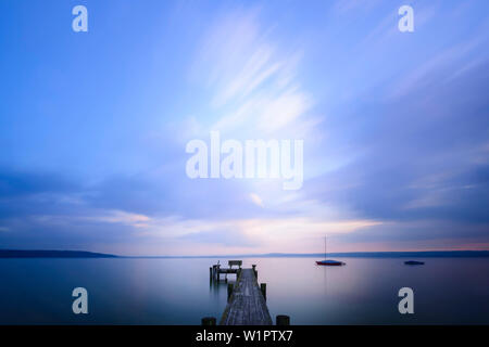 pastel colors at lake Ammersee, Bavaria, Germany Stock Photo