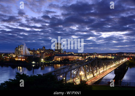 View from Nepean Point over Ottawa River to Hull, Ottawa, Ontario, Canada Stock Photo