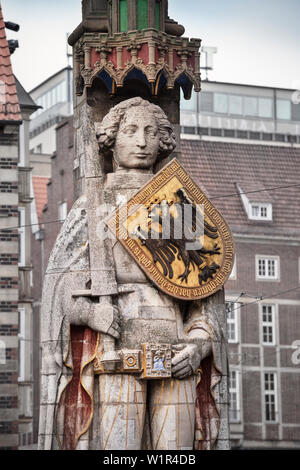 UNESCO World Heritage, Bremen town hall and Roland statue, Hanseatic City Bremen, Germany Stock Photo