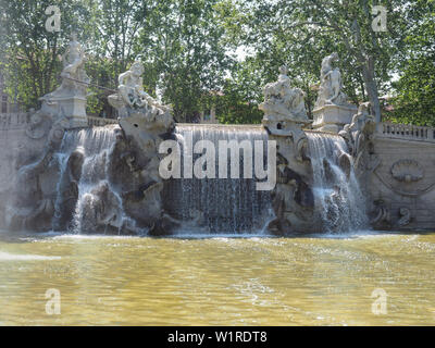 Fontana dei Mesi (meaning Fountain of Months) in Parco del Valentino park in Turin, Italy Stock Photo