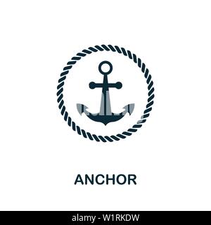 Anchor vector icon illustration. Creative sign from icons collection. Filled flat Anchor icon for computer and mobile. Symbol, logo vector graphics. Stock Vector