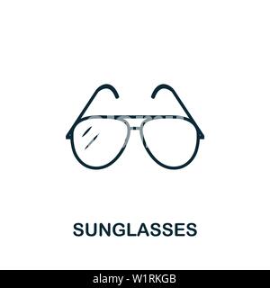 Sunglasses vector icon illustration. Creative sign from icons collection. Filled flat Sunglasses icon for computer and mobile. Symbol, logo vector gra Stock Vector
