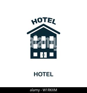 Hotel vector icon illustration. Creative sign from icons collection. Filled flat Hotel icon for computer and mobile. Symbol, logo vector graphics. Stock Vector