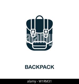 Backpack vector icon illustration. Creative sign from icons collection. Filled flat Backpack icon for computer and mobile. Symbol, logo vector graphic Stock Vector