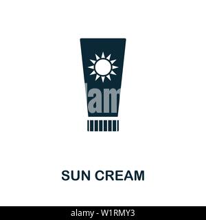 Sun Cream vector icon illustration. Creative sign from icons collection. Filled flat Sun Cream icon for computer and mobile. Symbol, logo vector graph Stock Vector