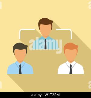 Teamwork icon. Flat illustration of teamwork vector icon for web design Stock Vector