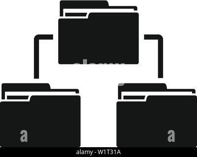Folder network icon. Simple illustration of folder network vector icon for web design isolated on white background Stock Vector