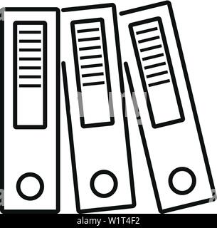 Office folder icon. Outline office folder vector icon for web design isolated on white background Stock Vector