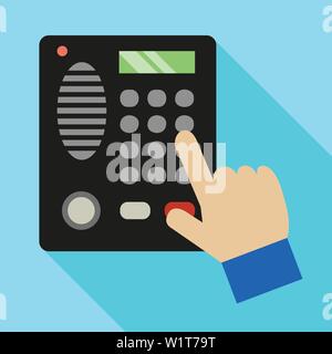 Home intercom icon. Flat illustration of home intercom vector icon for web design Stock Vector