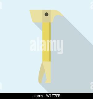 Burglar tool icon, flat style Stock Vector