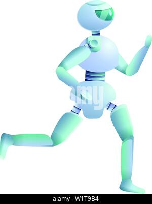Humanoid is running icon. Cartoon of humanoid is running vector icon for web design isolated on white background Stock Vector