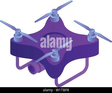 Drone icon, isometric style Stock Vector
