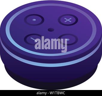 Smart speaker icon, isometric style Stock Vector