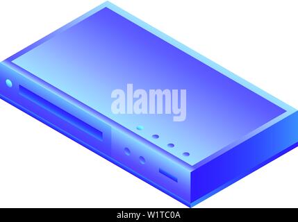 Tv tuner icon, isometric style Stock Vector