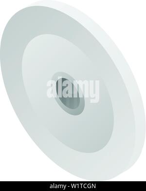 Round motion sensor icon, isometric style Stock Vector