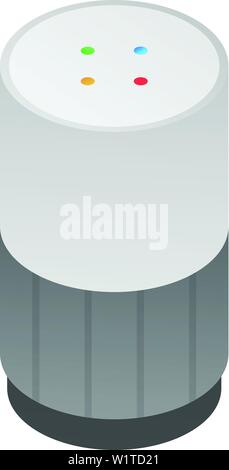 Smart speaker icon, isometric style Stock Vector
