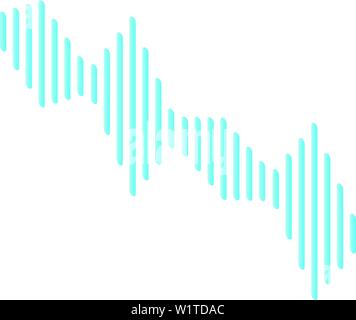 Equalizer icon, isometric style Stock Vector