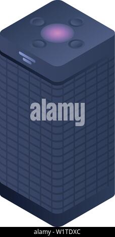 Smart speaker icon, isometric style Stock Vector
