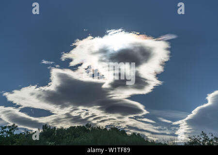 Mistral Clouds, South France, Provence, France Stock Photo