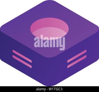 Wifi router icon, isometric style Stock Vector
