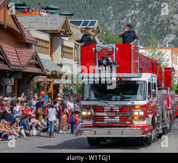 Fire Department, Canada Day Banff National Park Alberta Canada Stock Photo