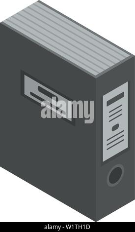 Office folder icon, isometric style Stock Vector