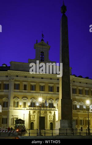 Montecitorio Palace, seat of Italian Chamber of Deputies. Italian Parliament building, Rome, Italy Stock Photo