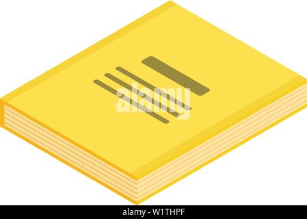 Archive book icon, isometric style Stock Vector