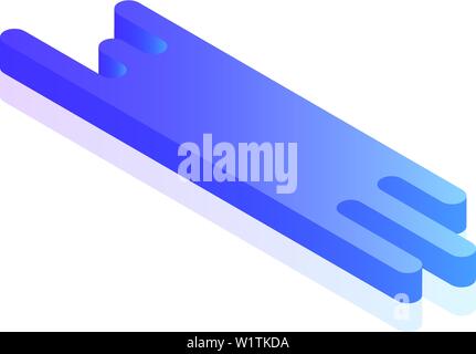 Chat text icon, isometric style Stock Vector
