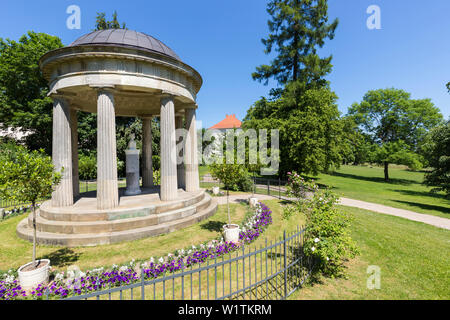 castle park with monument of queen Luise, Hohenzieritz, Mecklenburg lakes, Mecklenburg lake district, Mecklenburg-West Pomerania, Germany, Europe Stock Photo