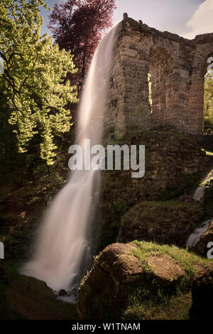 UNESCO World Heritage Wilhelmshoehe mountain park, aqueduct, Kassel, Hesse, Germany Stock Photo