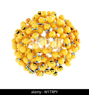 Infinite emoticons 3d rendering background, social media and communications concept Stock Photo