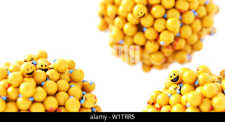 Infinite emoticons 3d rendering background, social media and communications concept Stock Photo