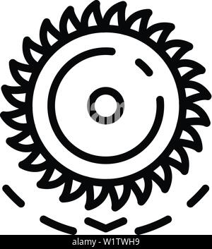 Mining extract wheel icon, outline style Stock Vector