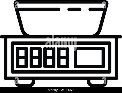 Street market scales icon. Outline street market scales vector icon color flat isolated Stock ...
