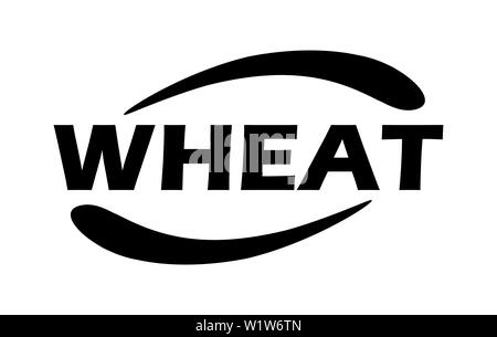 Vector logo for a farm or store of wheat. Stamp emblem isolated on white background. Stock Vector