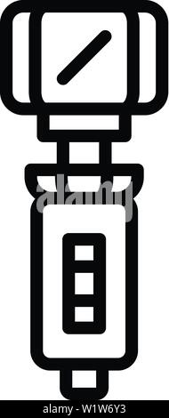 Camera stabilizer icon, outline style Stock Vector