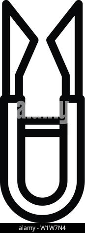 Tailor scissors icon, outline style Stock Vector