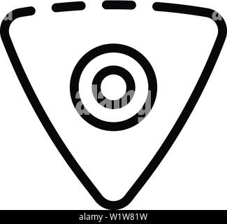 Triangular tailor button icon, outline style Stock Vector